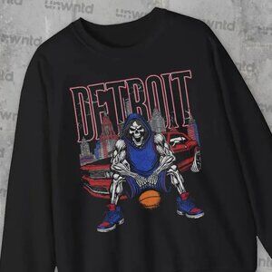 Vintage Detroit Pistons Basketball Sweatshirt, Retro NBA Detroit Men Women Shirt